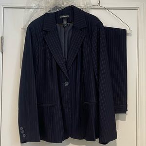 Navy Pinstripe Suit